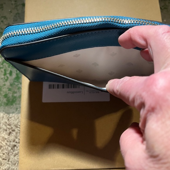 Kate Spade New York Madison Large Continental Wallet in Teal - Picture 3 of 10